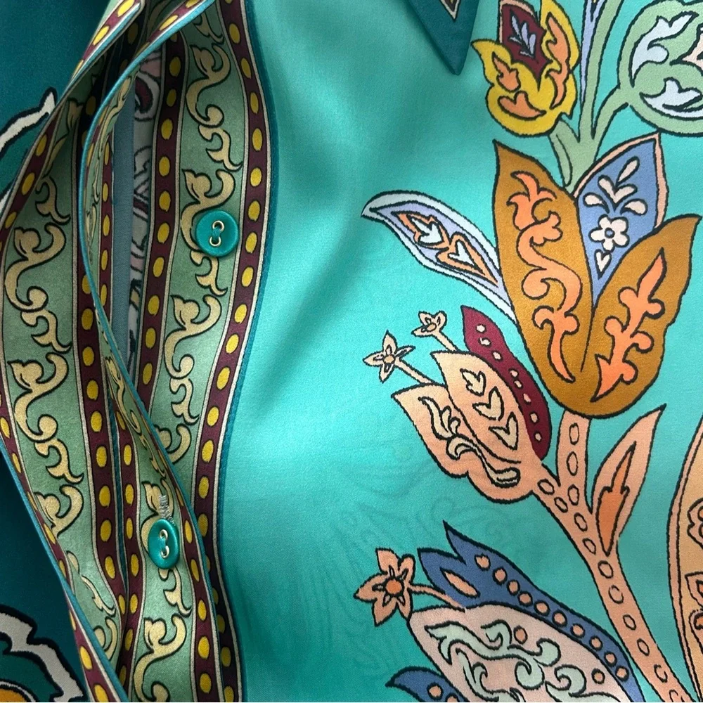 Alemais Franca shirt, size 4 US, silk satin, mint condition - Picture 8 of 11